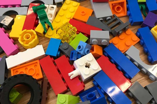 A pile of LEGO bricks