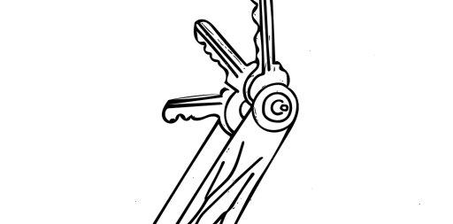  Line drawing a key chain